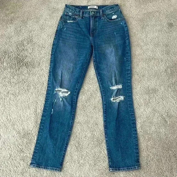 Abercrombie & Fitch The Boyfriend Mid Rise Jean Size 25 - Picture 1 of 4
